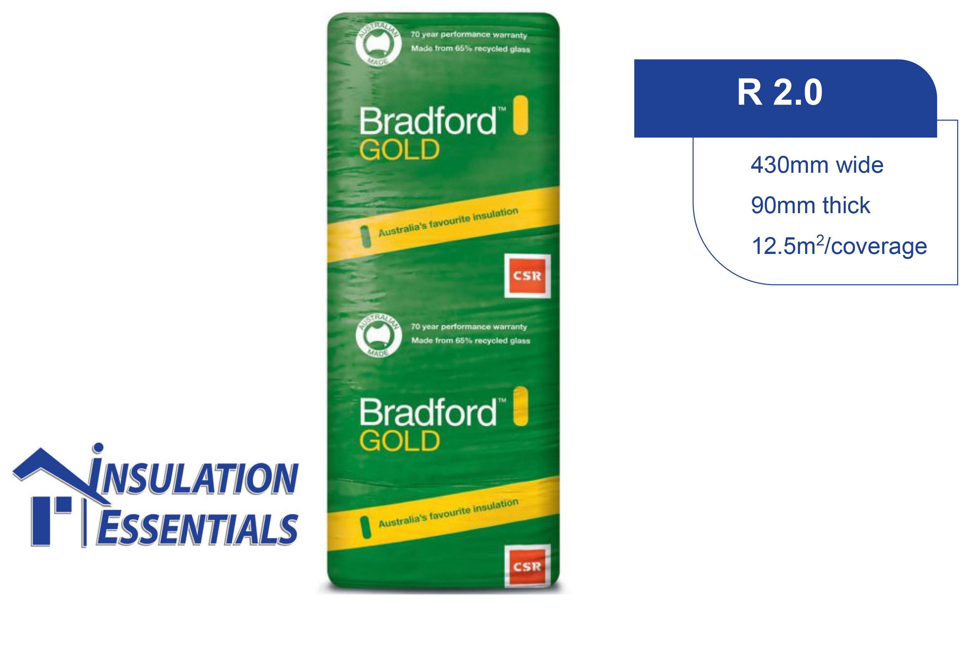 R2.0 X 430mm Bradford Gold - Insulation Essentials