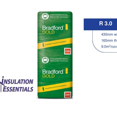 Bradford Gold R3.0 ceiling batt 430mm wide for 450mm joist spacing