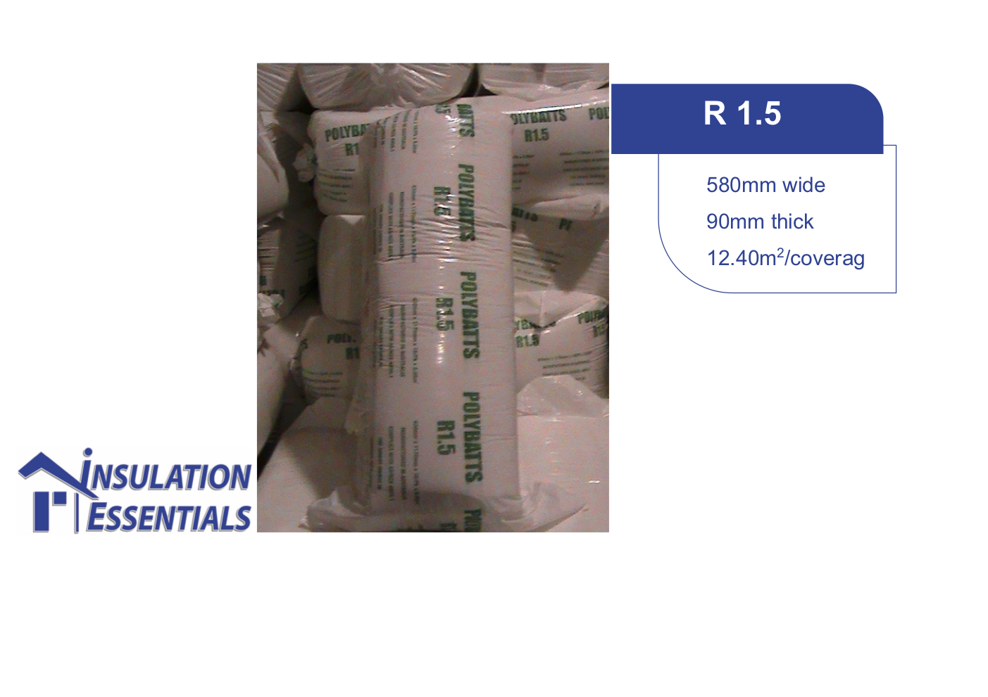 R1.5 Polyester 580mm Wall Batts - Insulation Essentials